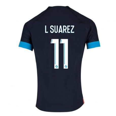 Kandiny Kinder Luis Suarez #11 Schwarz Olympia Auswärtstrikot Trikot 2022/23 T-shirt