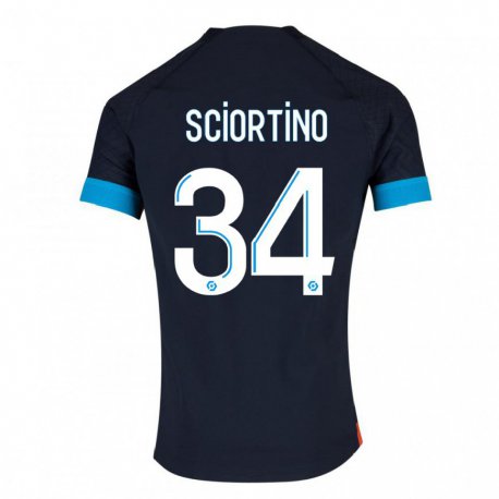 Kandiny Kinder Paolo Sciortino #34 Schwarz Olympia Auswärtstrikot Trikot 2022/23 T-shirt