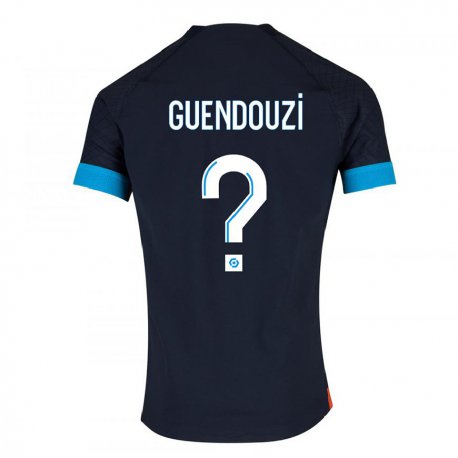 Kandiny Kinder Milan Guendouzi #0 Schwarz Olympia Auswärtstrikot Trikot 2022/23 T-shirt