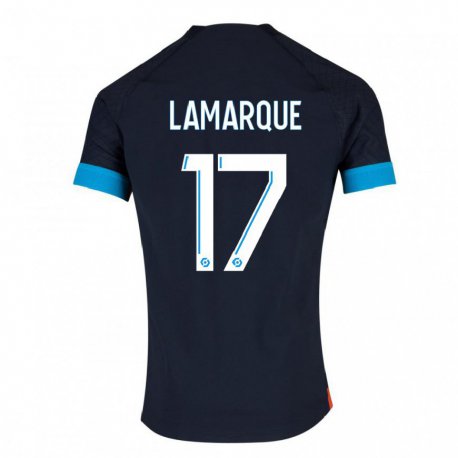 Kandiny Kinder Alais Lamarque #17 Schwarz Olympia Auswärtstrikot Trikot 2022/23 T-shirt