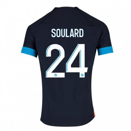 Kandiny Kinder Amandine Soulard #24 Schwarz Olympia Auswärtstrikot Trikot 2022/23 T-shirt