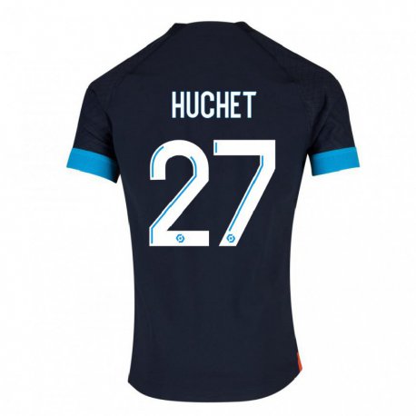 Kandiny Kinder Sarah Huchet #27 Schwarz Olympia Auswärtstrikot Trikot 2022/23 T-shirt