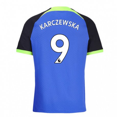 Kandiny Kinder Nikola Karczewska #9 Blau Grün Auswärtstrikot Trikot 2022/23 T-shirt