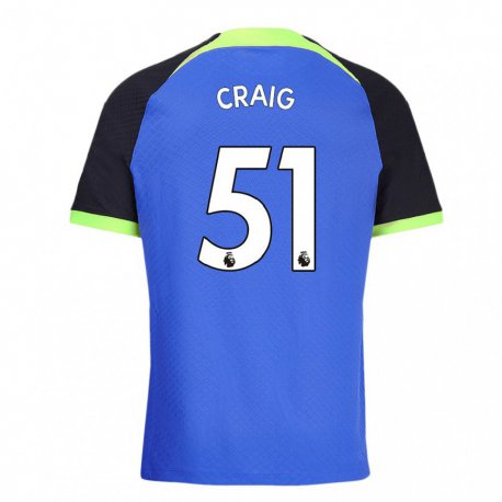 Kandiny Kinder Matthew Craig #51 Blau Grün Auswärtstrikot Trikot 2022/23 T-shirt