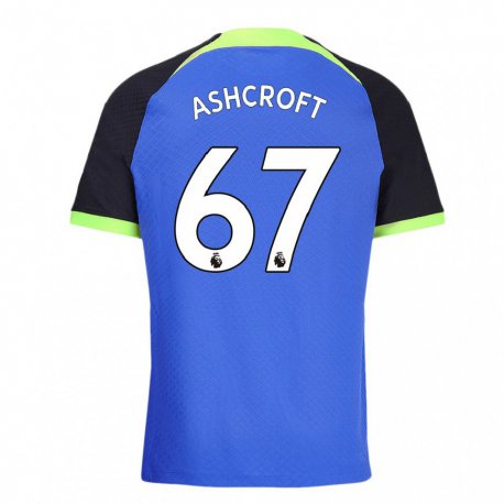 Kandiny Kinder Tyrell Ashcroft #67 Blau Grün Auswärtstrikot Trikot 2022/23 T-shirt