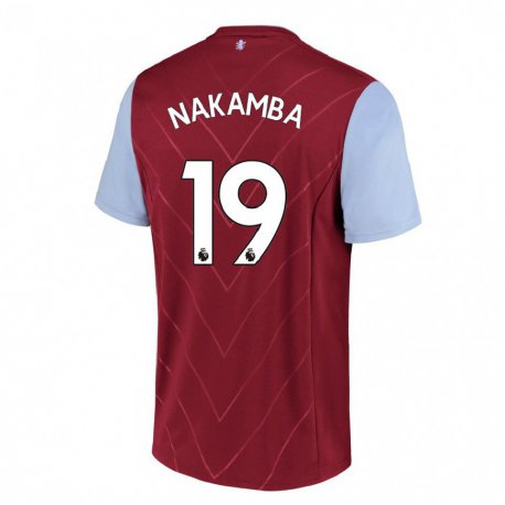 Kandiny Herren Marvelous Nakamba #19 Wein Heimtrikot Trikot 2022/23 T-shirt