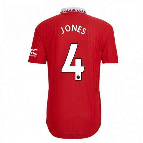 Kandiny Herren Phil Jones #4 Rot Heimtrikot Trikot 2022/23 T-shirt
