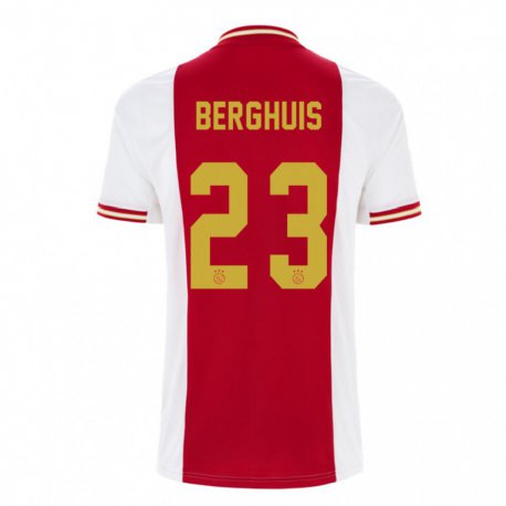 Kandiny Herren Steven Berghuis #23 Dunkelrot Weiß Heimtrikot Trikot 2022/23 T-shirt