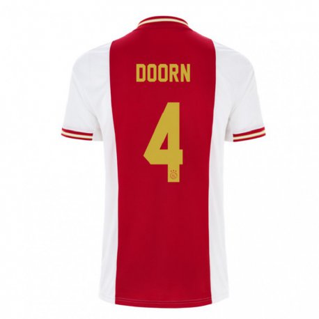 Kandiny Herren Lisa Doorn #4 Dunkelrot Weiß Heimtrikot Trikot 2022/23 T-shirt