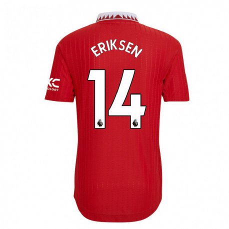 Kandiny Herren Christian Eriksen #14 Rot Heimtrikot Trikot 2022/23 T-shirt