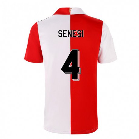 Kandiny Herren Marcos Senesi #4 Chili Weiß Heimtrikot Trikot 2022/23 T-shirt
