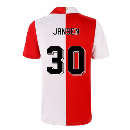 Kandiny Herren Thijs Jansen #30 Chili Weiß Heimtrikot Trikot 2022/23 T-shirt