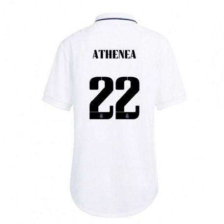 Kandiny Herren Athenea Del Castillo #22 Weiß Lila Heimtrikot Trikot 2022/23 T-shirt