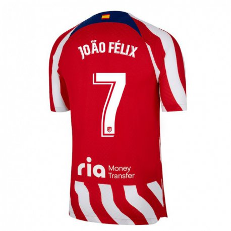 Kandiny Herren Joao Felix #7 Rot Weiß Blau Heimtrikot Trikot 2022/23 T-Shirt