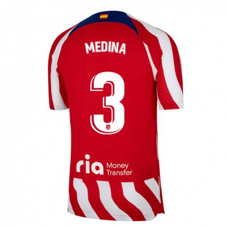 Kandiny Herren Andrea Medina #3 Rot Weiß Blau Heimtrikot Trikot 2022/23 T-shirt