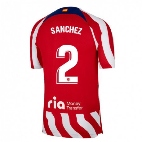 Kandiny Herren Ricard Sanchez #2 Rot Weiß Blau Heimtrikot Trikot 2022/23 T-Shirt