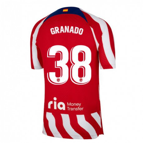 Kandiny Herren Adrian Granado #38 Rot Weiß Blau Heimtrikot Trikot 2022/23 T-shirt