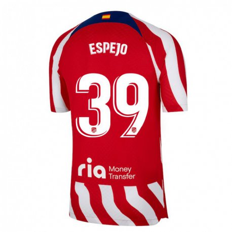 Kandiny Herren Diego Espejo #39 Rot Weiß Blau Heimtrikot Trikot 2022/23 T-shirt