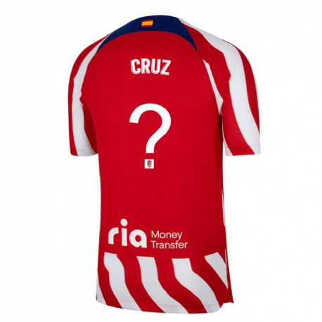 Kandiny Herren Alberto Cruz #0 Rot Weiß Blau Heimtrikot Trikot 2022/23 T-Shirt