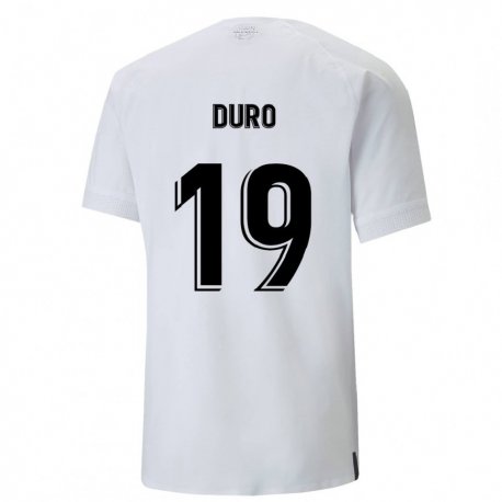 Kandiny Herren Hugo Duro #19 Cremiges Weiß Heimtrikot Trikot 2022/23 T-shirt