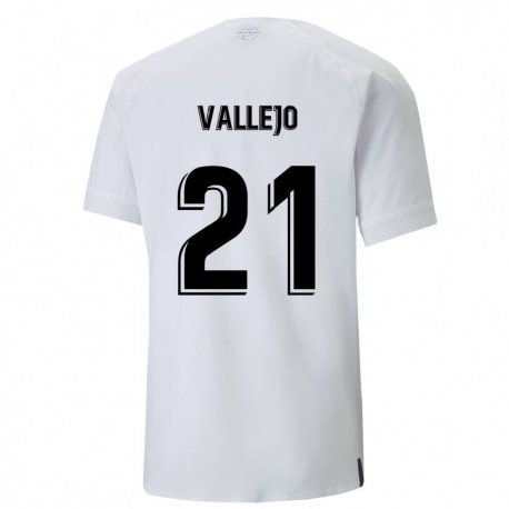 Kandiny Herren Manu Vallejo #21 Cremiges Weiß Heimtrikot Trikot 2022/23 T-shirt