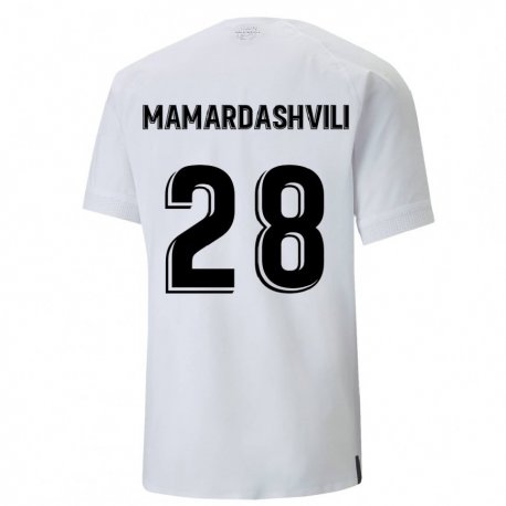Kandiny Herren Giorgi Mamardashvili #28 Cremiges Weiß Heimtrikot Trikot 2022/23 T-shirt