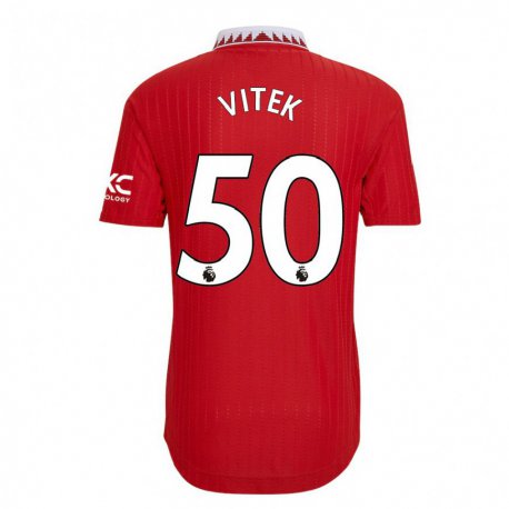 Kandiny Herren Radek Vitek #50 Rot Heimtrikot Trikot 2022/23 T-shirt