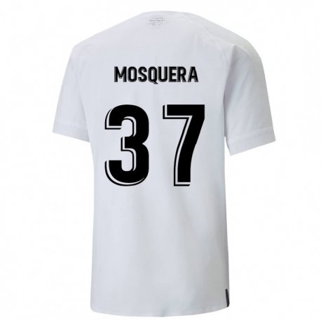 Kandiny Herren Cristhian Mosquera #37 Cremiges Weiß Heimtrikot Trikot 2022/23 T-shirt