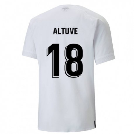 Kandiny Herren Oriana Altuve #18 Cremiges Weiß Heimtrikot Trikot 2022/23 T-shirt