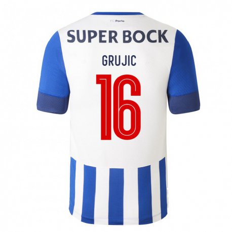 Kandiny Herren Marko Grujic #16 Königsblau Heimtrikot Trikot 2022/23 T-shirt
