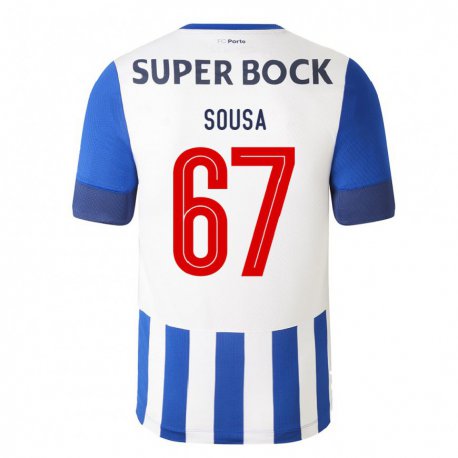 Kandiny Herren Vasco Sousa #67 Königsblau Heimtrikot Trikot 2022/23 T-shirt