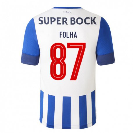 Kandiny Herren Bernardo Folha #87 Königsblau Heimtrikot Trikot 2022/23 T-shirt