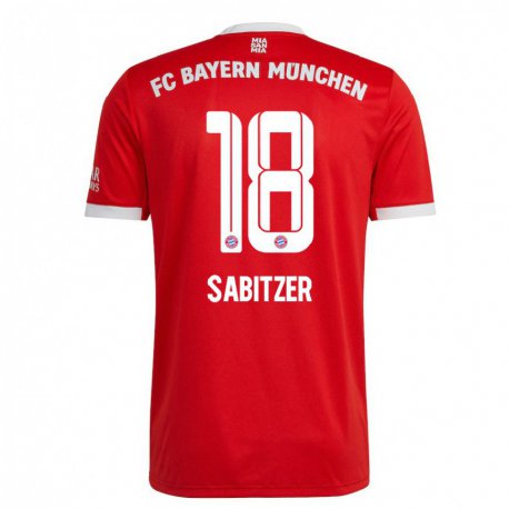 Kandiny Herren Marcel Sabitzer #18 Neonrot Weiß Heimtrikot Trikot 2022/23 T-Shirt