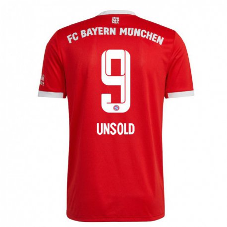 Kandiny Herren Samuel Unsold #9 Neonrot Weiß Heimtrikot Trikot 2022/23 T-shirt