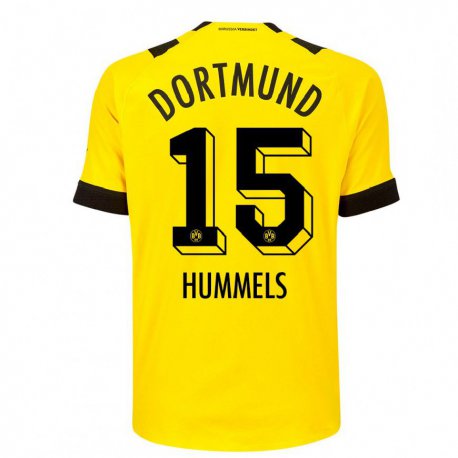 Kandiny Herren Mats Hummels #15 Gelb Heimtrikot Trikot 2022/23 T-Shirt