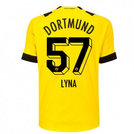 Kandiny Herren Schwarz Lyna #57 Gelb Heimtrikot Trikot 2022/23 T-shirt