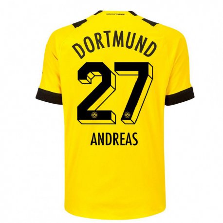 Kandiny Herren Kuno Andreas #27 Gelb Heimtrikot Trikot 2022/23 T-Shirt