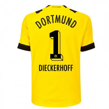 Kandiny Herren Max Dieckerhoff #1 Gelb Heimtrikot Trikot 2022/23 T-shirt