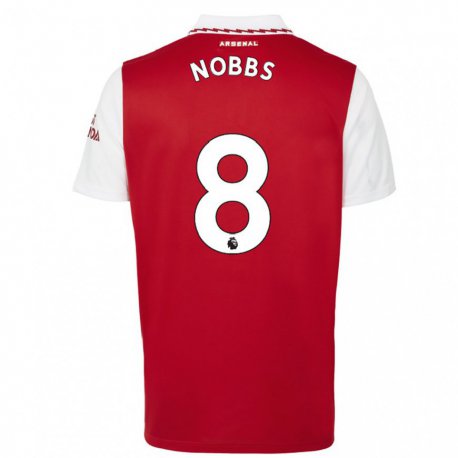 Kandiny Herren Nobbs #8 Rot Weiß Heimtrikot Trikot 2022/23 T-shirt