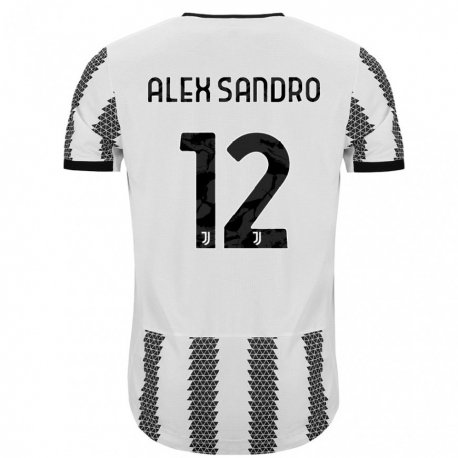 Kandiny Herren Alex Sandro #12 Weiß Schwarz Heimtrikot Trikot 2022/23 T-Shirt