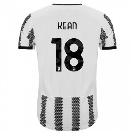 Kandiny Herren Moise Kean #18 Weiß Schwarz Heimtrikot Trikot 2022/23 T-Shirt