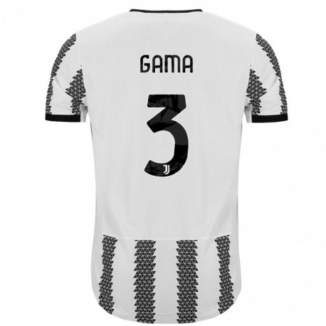 Kandiny Herren Sara Gama #3 Weiß Schwarz Heimtrikot Trikot 2022/23 T-Shirt