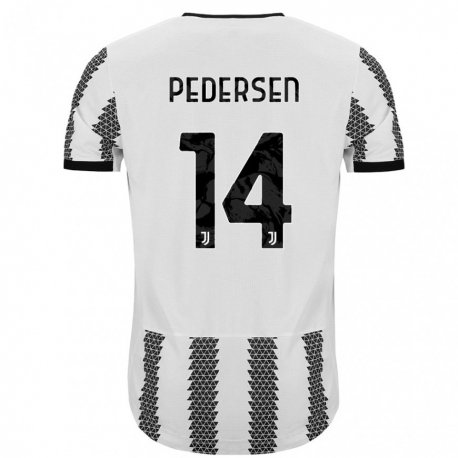 Kandiny Herren Sofie Junge Pedersen #14 Weiß Schwarz Heimtrikot Trikot 2022/23 T-Shirt