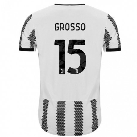 Kandiny Herren Julia Grosso #15 Weiß Schwarz Heimtrikot Trikot 2022/23 T-Shirt