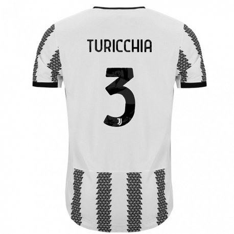 Kandiny Herren Riccardo Turicchia #3 Weiß Schwarz Heimtrikot Trikot 2022/23 T-Shirt