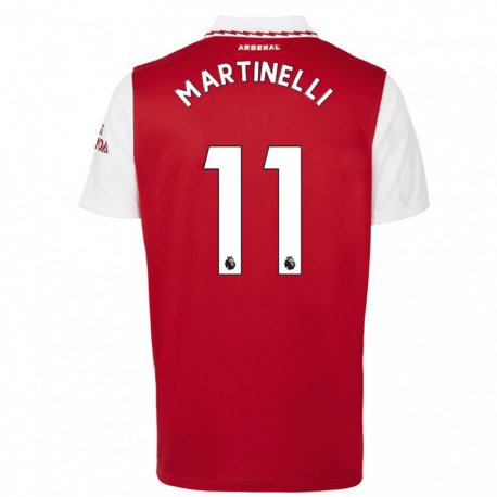 Kandiny Herren Gabriel Martinelli #11 Rot Weiß Heimtrikot Trikot 2022/23 T-shirt