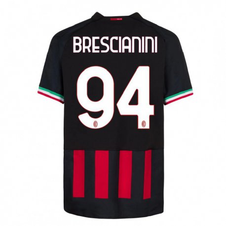 Kandiny Herren Marco Brescianini #94 Schwarz Rot Heimtrikot Trikot 2022/23 T-Shirt
