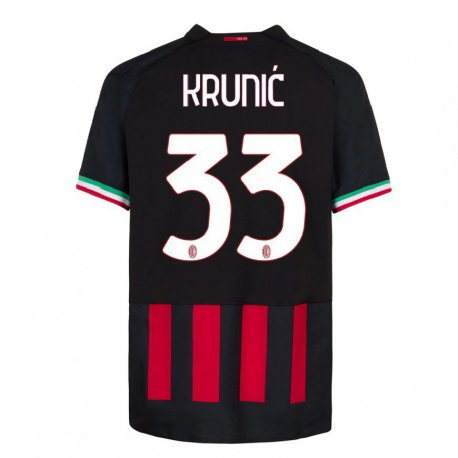 Kandiny Herren Rade Krunic #33 Schwarz Rot Heimtrikot Trikot 2022/23 T-Shirt