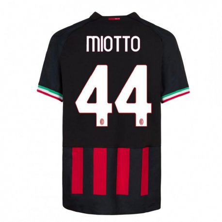 Kandiny Herren Giorgia Miotto #44 Schwarz Rot Heimtrikot Trikot 2022/23 T-Shirt