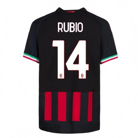 Kandiny Herren Silvia Rubio #14 Schwarz Rot Heimtrikot Trikot 2022/23 T-Shirt